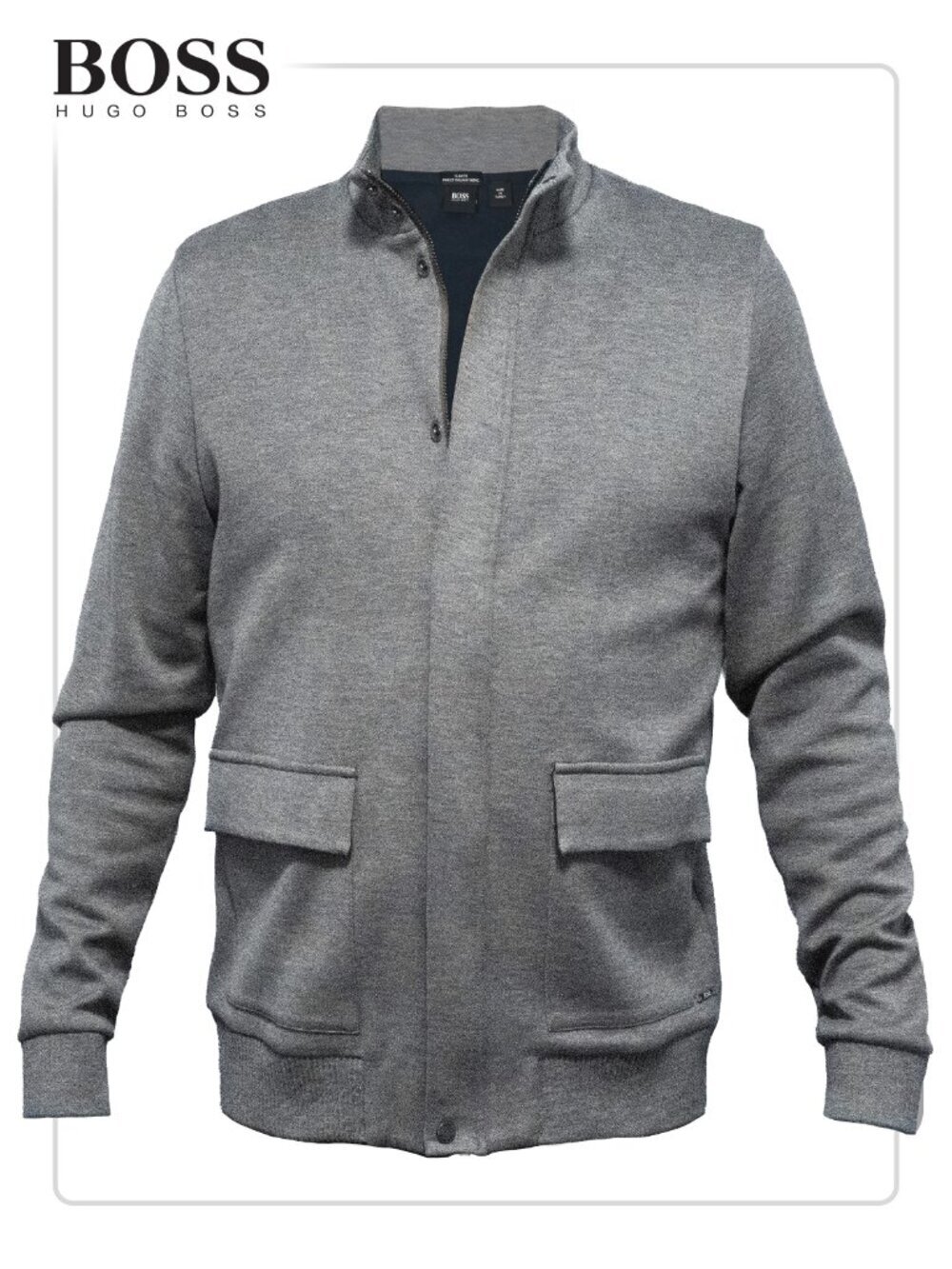 Hugo Boss Men's Grey Zip Sweater (size XL)